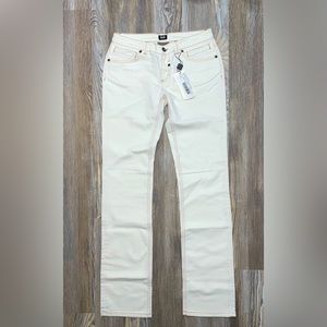 SOLD NEW Dolce & Gabbana Italy Slimmy Low Rise Bootcut White Denim Jeans D&G